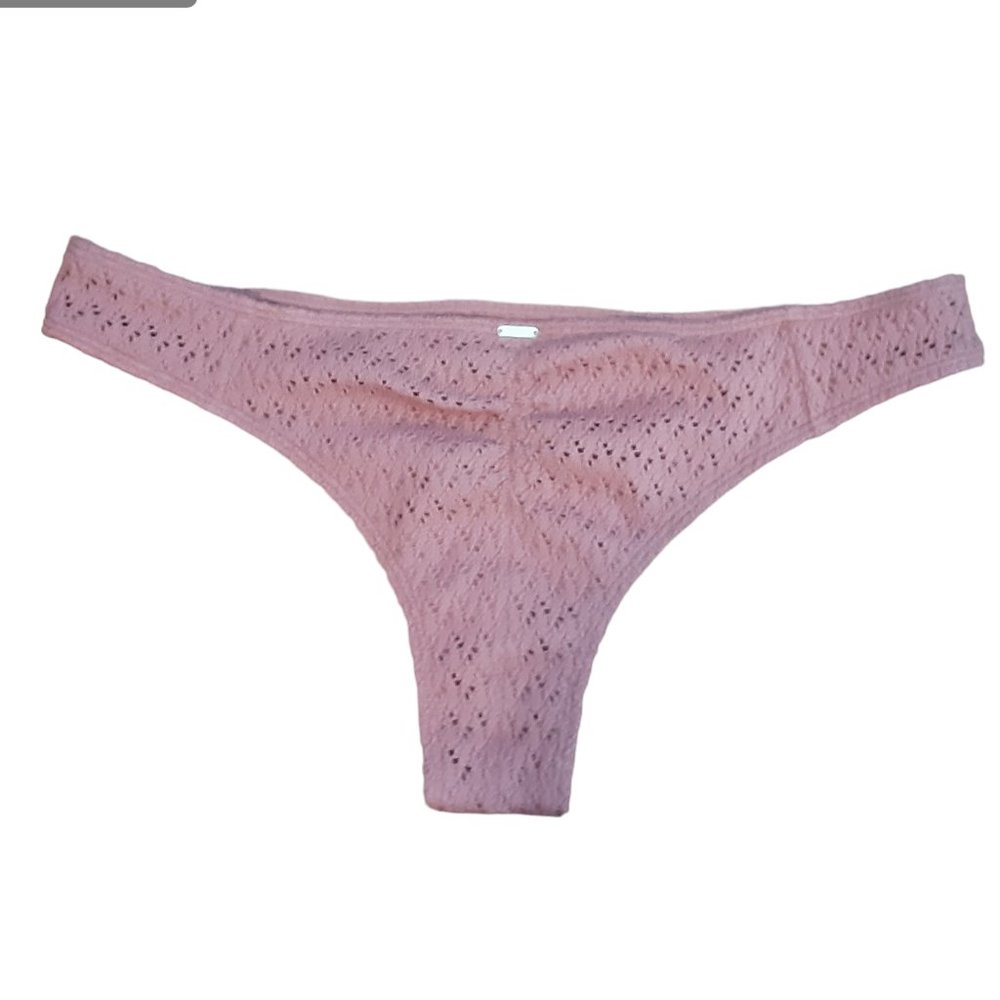 Hollister Terracotta Clay Red Crochet Bikini Bottom - Picture 2 of 9